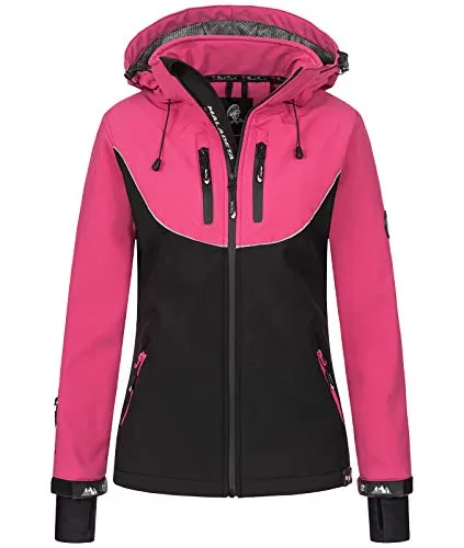 Rock Creek Damen Softshelljacke D-442 - Winddichter Windbreaker für Outdoor-Aktivitäten - Funktionsjacken - Hochwertige Softshelljacke mit winddichtem, atmungsaktivem Material und abnehmbarer Kapuze. Ideal für alle Outdoor-Aktivitäten und wechselhaftes Wetter.