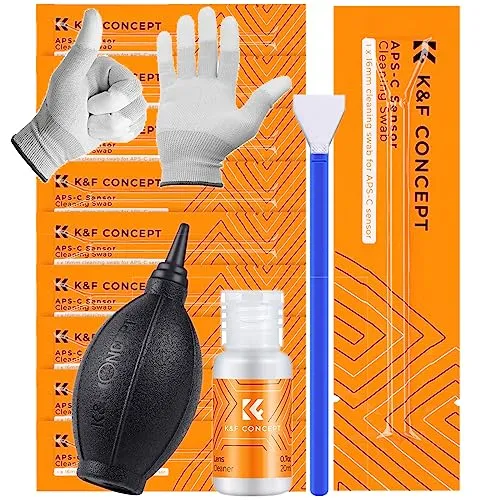 Minadax Sensor Reinigungs-Set APS-C - 10x 16mm Swabs & mehr - Reinigungs-Set für APS-C-Sensoren: 10x 16mm Swabs, 20ml Reiniger, Handschuhe und Blasebalg. Ideal für schonende, fusselfreie Reinigung von Sensoren und Objektiven.