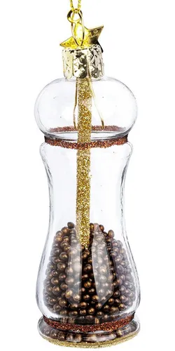 SIKORA Christbaumschmuck Pfeffermühle besondere Weihnachtskugel Glas Anhänger – BS014, Christbaumschmuck Deko - traditionell, witzig & außergewöhnlich