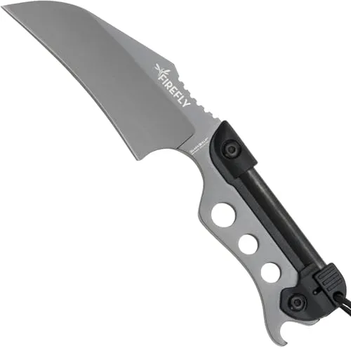 BlackField FIREFLY Neck Knife mit Feuerstarter - Taschenmesser mit 2 Funktionen, schwarzem Metallgriff und praktischem Feuerstarter – ideal für Outdoor-Abenteuer.