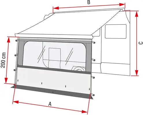Fiamma Blocker Pro 550 Vorderwand von Fiamma