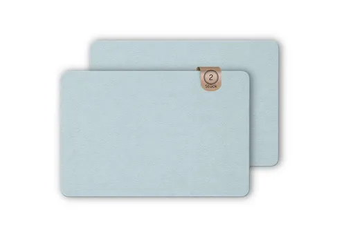 matches21 HOME & HOBBY Abtropfmatte 2er Set Geschirr Abtropfmatten, in hellblau 40x60 cm, Saugstarke Spülmatte & Kaffeematte Leder-Optik
