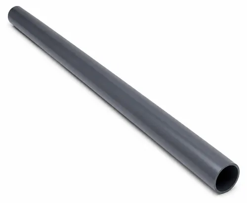 HAF 1 x 1 Meter PVC Druckrohr Grau 40mm | Klebestutzen x Klebestutzen | 3mm Wandstärke | Rohr aus PVC-U | PN16 für Verrohrung, Pool & Teich