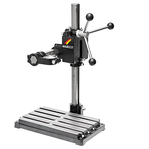 WABECO Bohrständer Fräsständer BF1240 mit 3-Speichen Drehkreuz Z-Achse, 2 Zustellachsen vertikal/horizontal Säule 500 Ausleger 350 mm Made in Germany