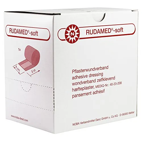 RUDAMED soft Pflasterwundverband gerollt 5 m, Größen:8 cm