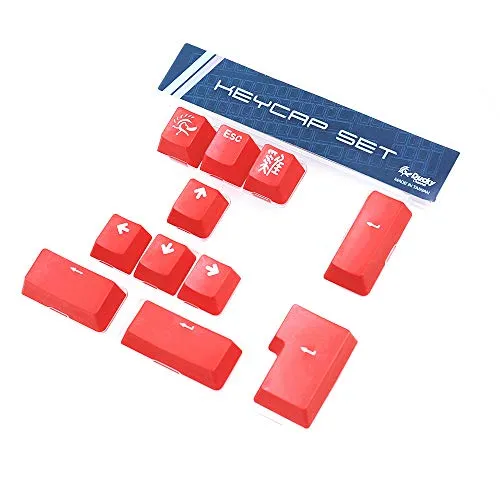 Ducky PBT Double-Shot Keycap Set, rot, 11 Tasten