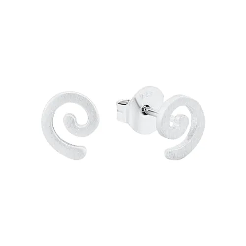 Amor Paar Ohrstecker, 9063062 - Elegante Spirale-Ohrringe aus 925 Sterling Silber, ca. 8 mm groß, ideal für jeden Look und perfekt als Geschenk. Inklusive passender Schmuckbox.