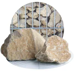 Kalk Gabionensteine beige 60-120 mm
