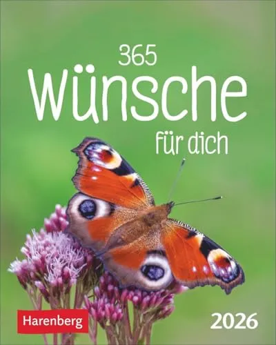 Wünsche für dich Mini-Geschenkkalender 2026: Ein kleiner Kalender mit vielen guten Wünschen! Mini-Jahreskalender mit täglichen positiven Gedanken (Mini-Geschenkkalender Harenberg) 365