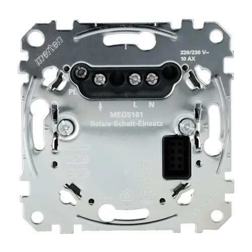 Schneider Electric Merten MEG5161-0000 Unterputz Relais-Schalt Einsatz - Multifunktionssteuergerät für Glühlampen mit hoher Schaltleistung bis 2200 W, einfach zu installieren und langlebig