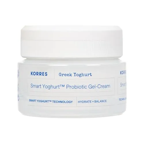 KORRES Greek Yoghurt Smart Yoghurt Probiotic Gel-Cream 40 ml - Gel-Creme mit SMART YOGHURT-Technologie, die das Mikrobiom der Haut unterstützt und die natürliche Barriere stärkt. Angereichert mit griechischem Joghurt für langanhaltende Feuchtigkeit.