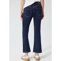 Street One Studio Mid Waist Kick Flare Jeans Dark Blue