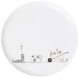 räder Hobby Geschenkteller Gärtnerin Porzellan Weiß von Räder