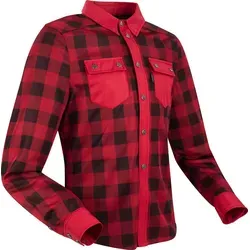 Segura Jovan Textiljacke/Hemd - Schwarz/Rot - XXL - Motorradjacke mit zwei Außentaschen und verstellbaren Protektoren, aus 100% recyceltem Material für nachhaltigen Schutz und optimalen Tragekomfort.