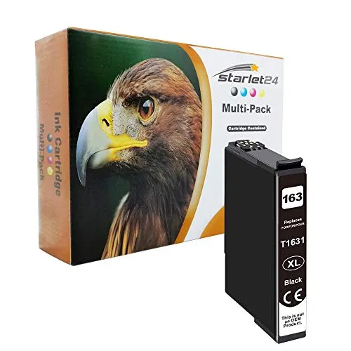 Starlet24 D&C Druckerpatrone Black T1631 T1621 (kein Original) ersetzt Workforce WF 2010 2500 2660 2700 2760 W WF NF DWF