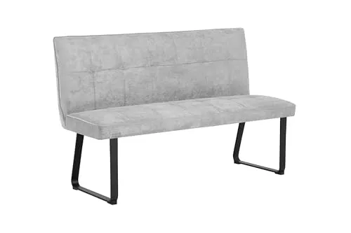 byLIVING Polsterbank Talea 140 cm, grau in grau von byLIVING