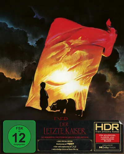 Der letzte Kaiser | 4-Disc Special Edition (4K Ultra HD Blu-ray + 2x Blu-ray + Bonus-Blu-ray) - Filme, beeindruckende 4K Ultra HD Qualität und exklusive Bonus-Inhalte für Fans des Meisterwerks