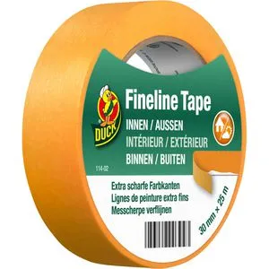 Duck Kreppband 114-02, Washi-Tec Fineline Tape, 30mm x 25m, für Innen und Außen