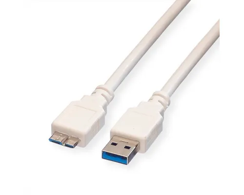 VALUE USB 3.2 Gen 1 Kabel, A ST - Micro B ST USB-Kabel, USB 3 Typ A Männlich (Stecker), USB 3 Typ Micro B Männlich (Stecker) (80.0 cm)