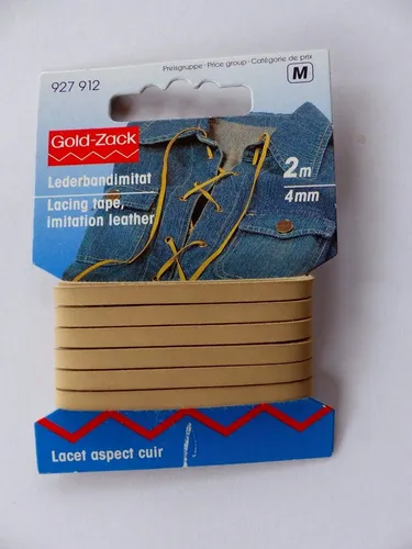 Lederbandimitat - 4 mm - beige - 2 m