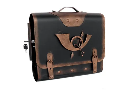 Wandbriefkasten Posthorn Antik-Look – Vintage Design mit Zeitungsfach - Briefkästen mit antikem Posthorn-Design, wetterfest und mit separatem Zeitungsfach für unversehrte Entnahme. Ideal für Innen- und Außenbereiche, robust und sicher.