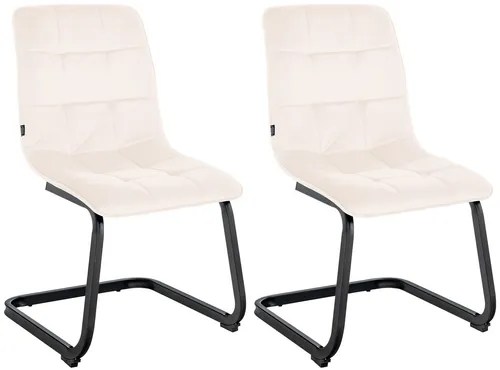 furnicato Esszimmerstuhl Vermont Freischwinger Creme 87x47x58 cm