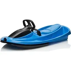 Plastkon Lenkbob Stratos electric blue - Schlitten für 2 Kinder mit innovativer Differentiallenkung und einfachem Click-On-Mechanismus. Belastbar bis 90 kg, ideal für aufregende Fahrten im Schnee!