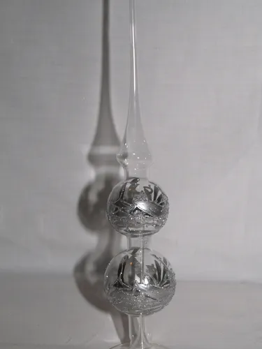 Christbaumspitze WINTERZAUBER KRISTALL Lauschaer Handarbeit mundgeblasen