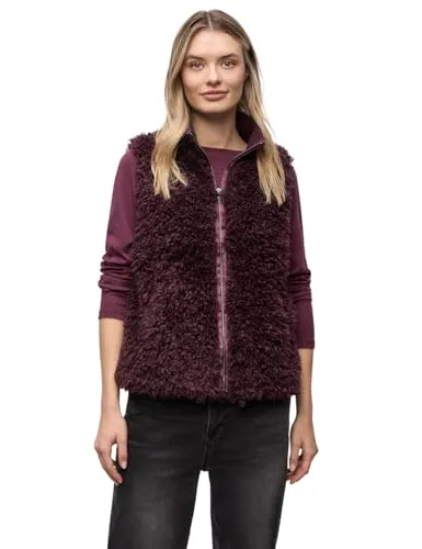 Street One Fake Fur Weste jazz berry 36