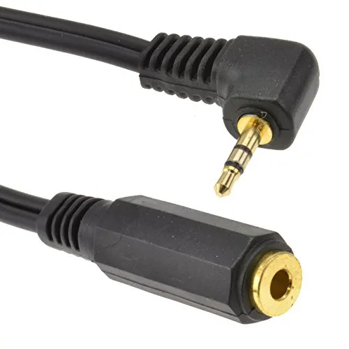 Vergoldeten 2,5 mm Rechts abgewinkelt Stereo Klinkenstecker Zum 3,5 mm Klinkenstecker Buchse Audio Adapter Kabel