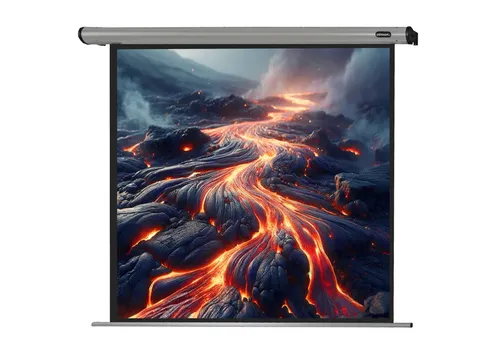 Celexon Motor HomeCinema 1090109 Motorleinwand 174 x 174cm - Beamer-Leinwände mit edlem Tubus und schwerem, mattweißen Tuch für optimale Planlage und Lichtundurchlässigkeit – perfekt für Heimkino und Präsentationen!