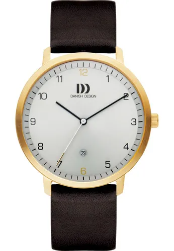 Danish Design Herren Analog Quarz Uhr 3310092 - Armbanduhren für Herren mit elegantem Lederarmband und präzisem Quarzwerk für stilvolle Zeitmessung.