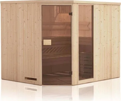 FinnTherm Innensauna Saunakabine Family mit 2 Sitzbänken