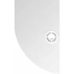 FLEXIA Gussmarmor-Duschwanne Viertelkreis 80x80cm R550 - Elegante Viertelkreis-Duschwanne aus Gussmarmor, 800x800mm, R550. Ideal für individuelle Anpassungen und als ebenerdige Dusche geeignet. Hohe Widerstandsfähigkeit und hygienische Eigenschaften sorgen für langlebige Nutzung.