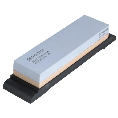 CHROMA Schleifstein Körnung 240/1000 small - Messerschärfer mit doppelseitiger Körnung für präzises Schärfen und hervorragende Farbsättigung.