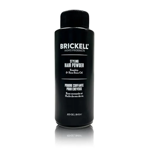 Brickell Men's Styling-Haarpuder für Männer, Schafft Volumen, Natürlich und Organisch, Nicht Fettendes Texturierungspulver, 18 g, Parfümfrei