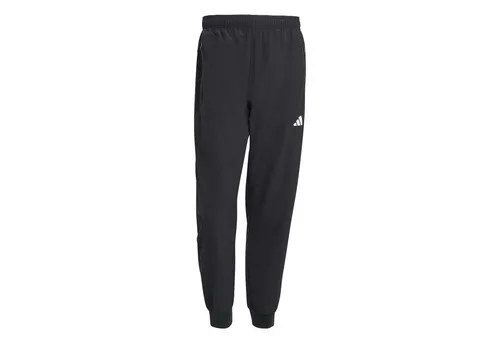 adidas Men's Workout Essentials Flex Woven Pant, Schwarz, S - Bequeme Trainingshose mit regulärer Passform, aus 100 % recyceltem Polyester. Ideal für aktiven Lifestyle und komfortables Training.