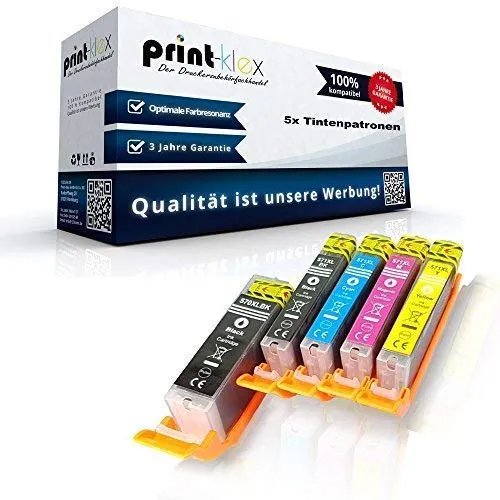 5X Print-Klex Tintenpatronen kompatibel für Canon Pixma TR 7500 & 8500 Serie