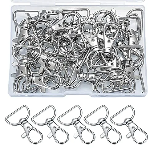 Stück Karabinerhaken Schlüsselanhänger, Drehverschlüsse Haken für Schlüsselringe 360° drehbar, Snap Hooks Metall für Makramee Handgemachtes Zubehör Schmuck Handtaschen Schultertaschen 30