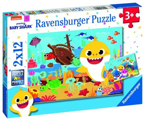 Puzzle - Der kleine Baby Hai - 2 x 12 Teile