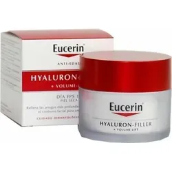Eucerin Hyaluron Füller + Volumen Lift Tagescreme 50ml - Tagespflege für trockene Haut mit FPS15 und UVA-Schutz. Verbessert die Hautfestigkeit und reduziert Unvollkommenheiten für einen strahlenden Teint.