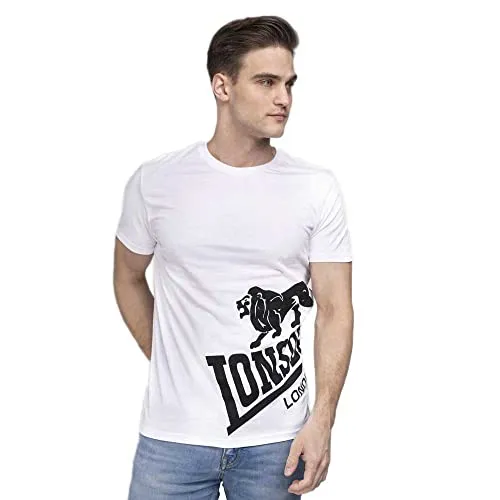 Lonsdale London DEREHAM Männer T-Shirt weiß XXL 100% Baumwolle - Hochwertiges Streetwear T-Shirt in klassischer Passform mit Rundhalsausschnitt. Ideal für lässige Outfits und komfortable Trageerlebnisse. Entdecke die Vielfalt deiner Lieblingsmarken!,