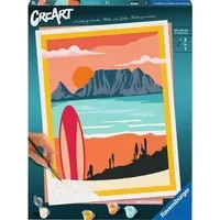 Ravensburger Malen nach Zahlen Premium Serie B - Sonnenuntergang am Strand 23898 - Schreibutensilien für kreative Köpfe, ideal für entspannendes Malen und beeindruckende Kunstwerke.