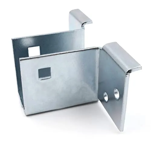 Design61 2er Set Bettsockel Verbinder für Einzel- und Doppelbetten Sockeldicke 23mm zum Schrauben Stahl Verzinkt