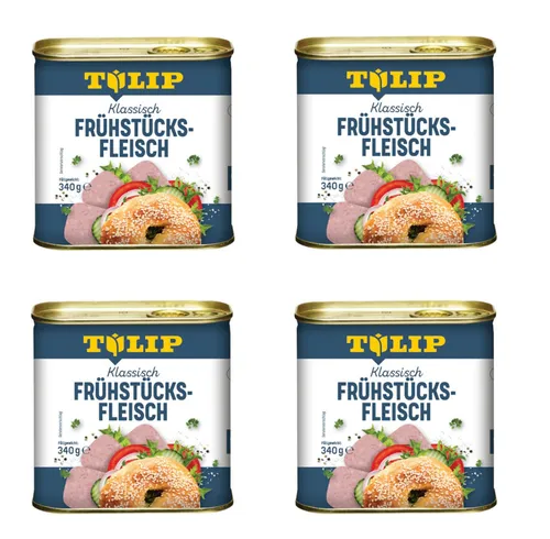 TULIP Wurstkonserve Frühstücksfleisch 340g Original Dänische Delikatesse Konservendose, 340 g, Frühstücksfleisch