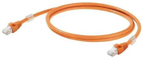 Weidmüller 2563810250 RJ45 Patchkabel CAT 6a S/FTP 25.00m Orange Flammwidrig 1St.