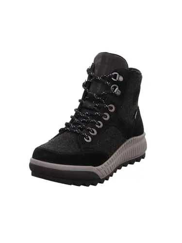 Legero Damen Tirano Leicht Gefütterte Gore-tex Stiefelette, Schwarz 0000, 40 EU - Damen-Sneaker mit GORE-TEX Futter für hervorragendes Fußklima, bequemem Einstieg durch Elastikeinsätze und pflanzlich gegerbter Innensohle.