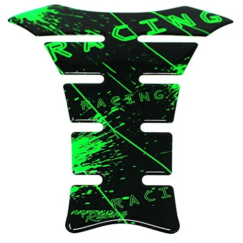 Gel Neon Tankpad Motorrad 3D Glanz Universal Tankaufkleber Tankschutz Lackschutz Aufkleber Pad MR004 (Neon Grün)