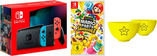 Nintendo Switch Switch + Super Mario Party Jamboree, Switch inkl. Mario Party Jamboree und exklusives Müslischalen-Set