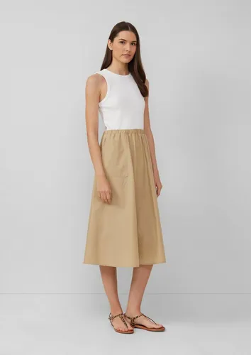 s.Oliver Ärmelloses Midikleid im Fabricmix - Kleider: Unkompliziertes Midikleid aus weichem Jersey und Rippware mit praktischen Taschen und elastischem Bund für perfekten Tragekomfort.